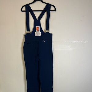 Skyr Navy Vintage Wool Ski Bibs